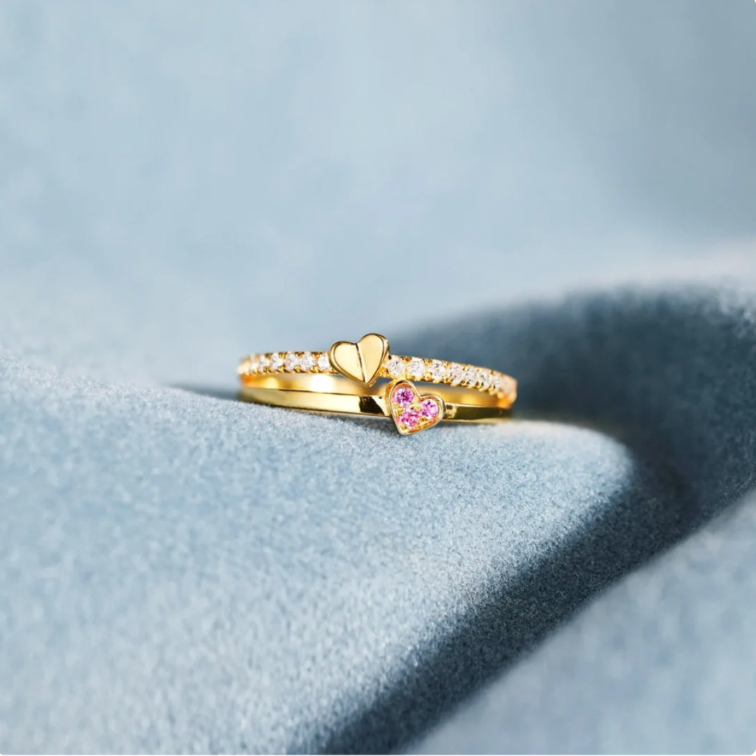 Serce Miłości - Pierścień dla Matki i Córki