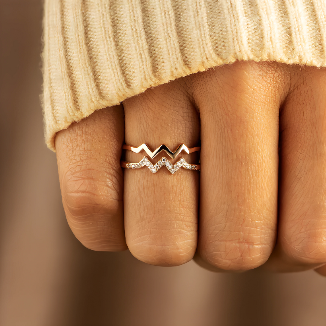 Pierścionek Fale Miłości