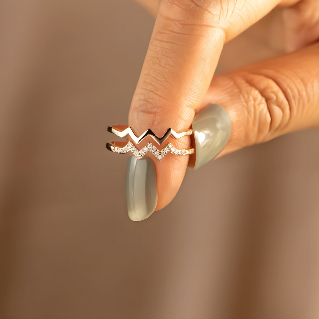 Pierścionek Fale Miłości