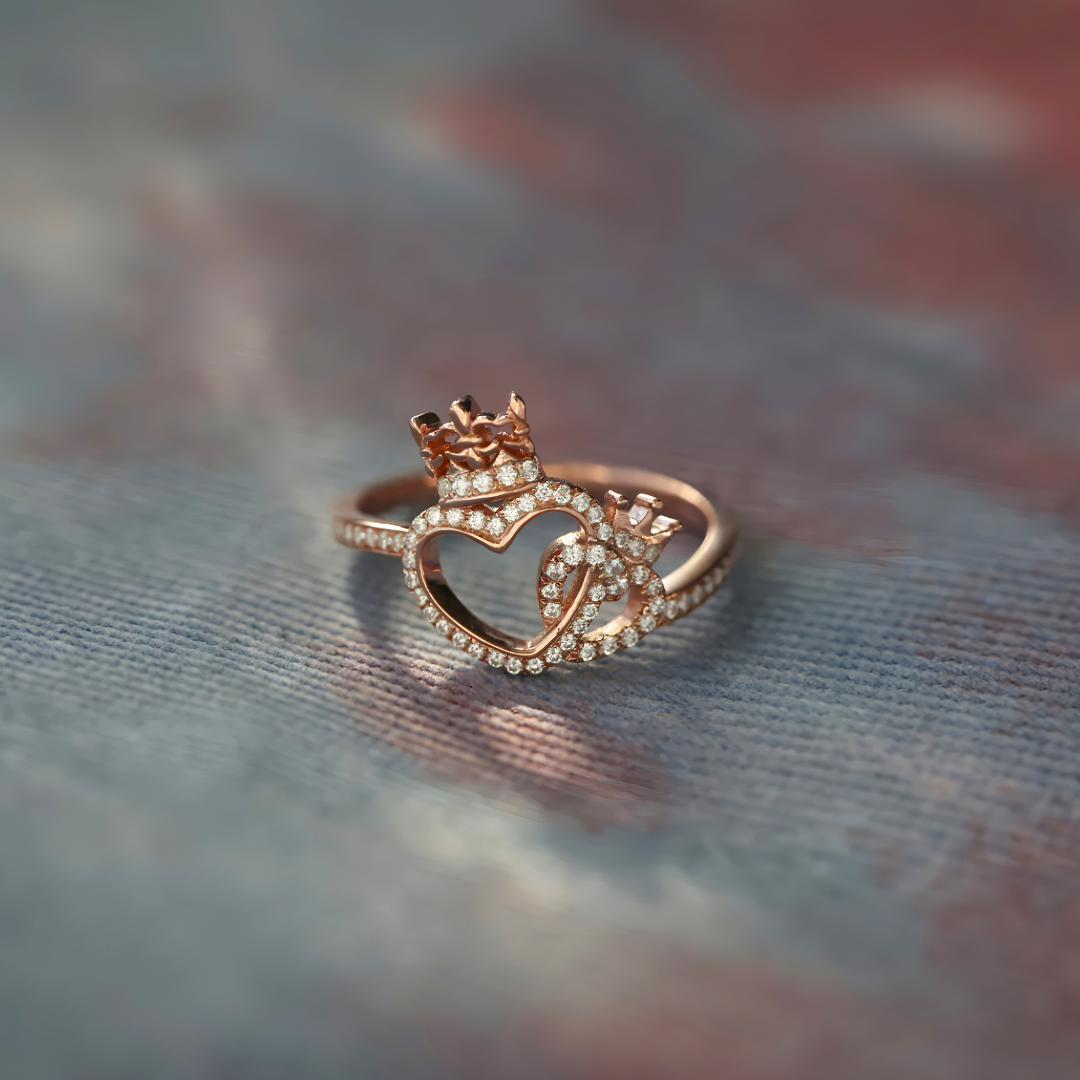 Pierścionek Dwie Serce