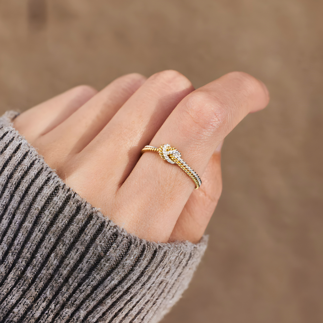 Pierścionek Węzeł Miłości - Prezent dla Mamy