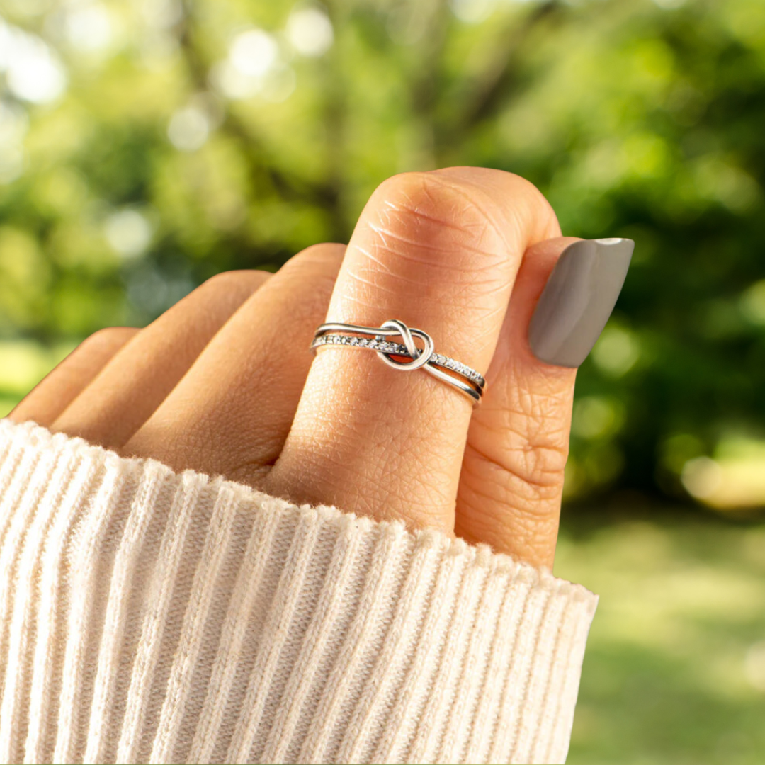 Pierścionek Serce Węzła - Ty i Ja