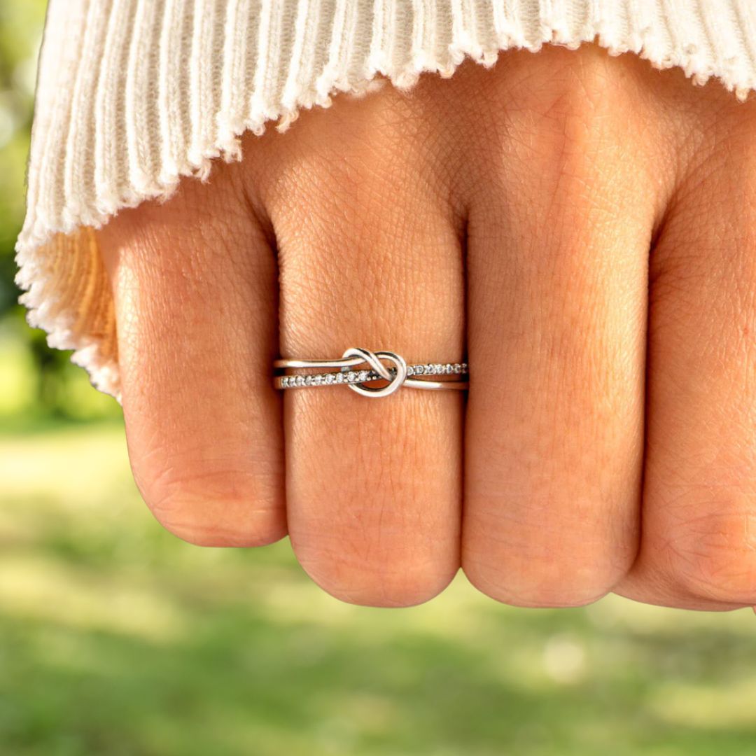 Pierścionek Serce Węzła - Ty i Ja