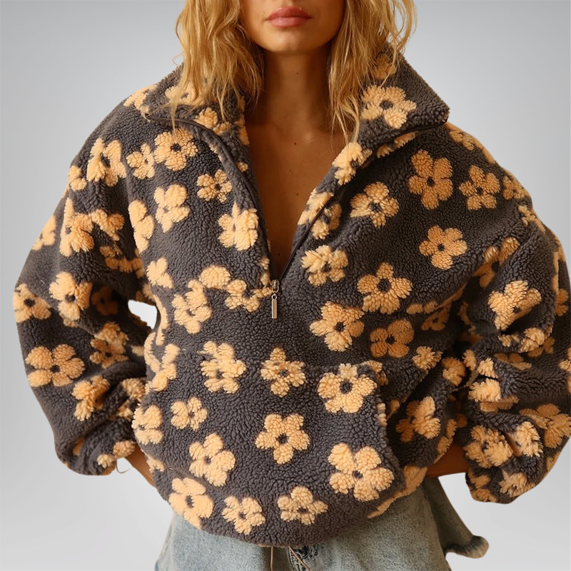 Daisy | Fleece Ciepła Kwiatowa