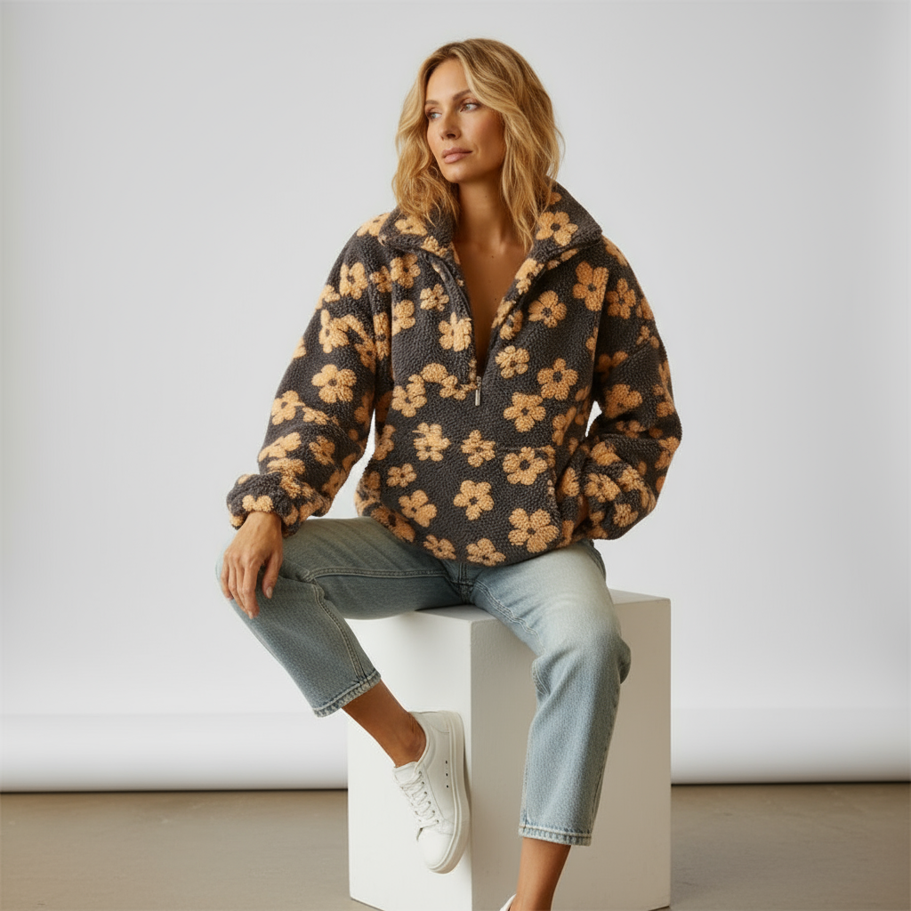 Daisy | Fleece Ciepła Kwiatowa