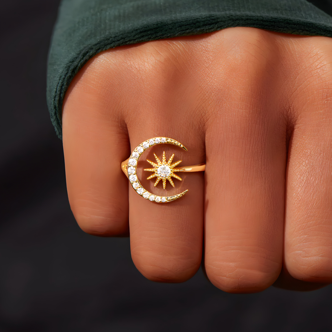 Pierścień z Motywem Księżyca