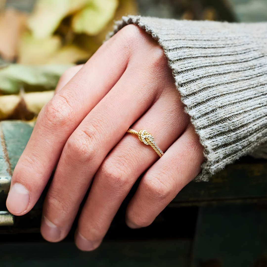 Pierścionek Węzeł Miłości - Prezent dla Mamy