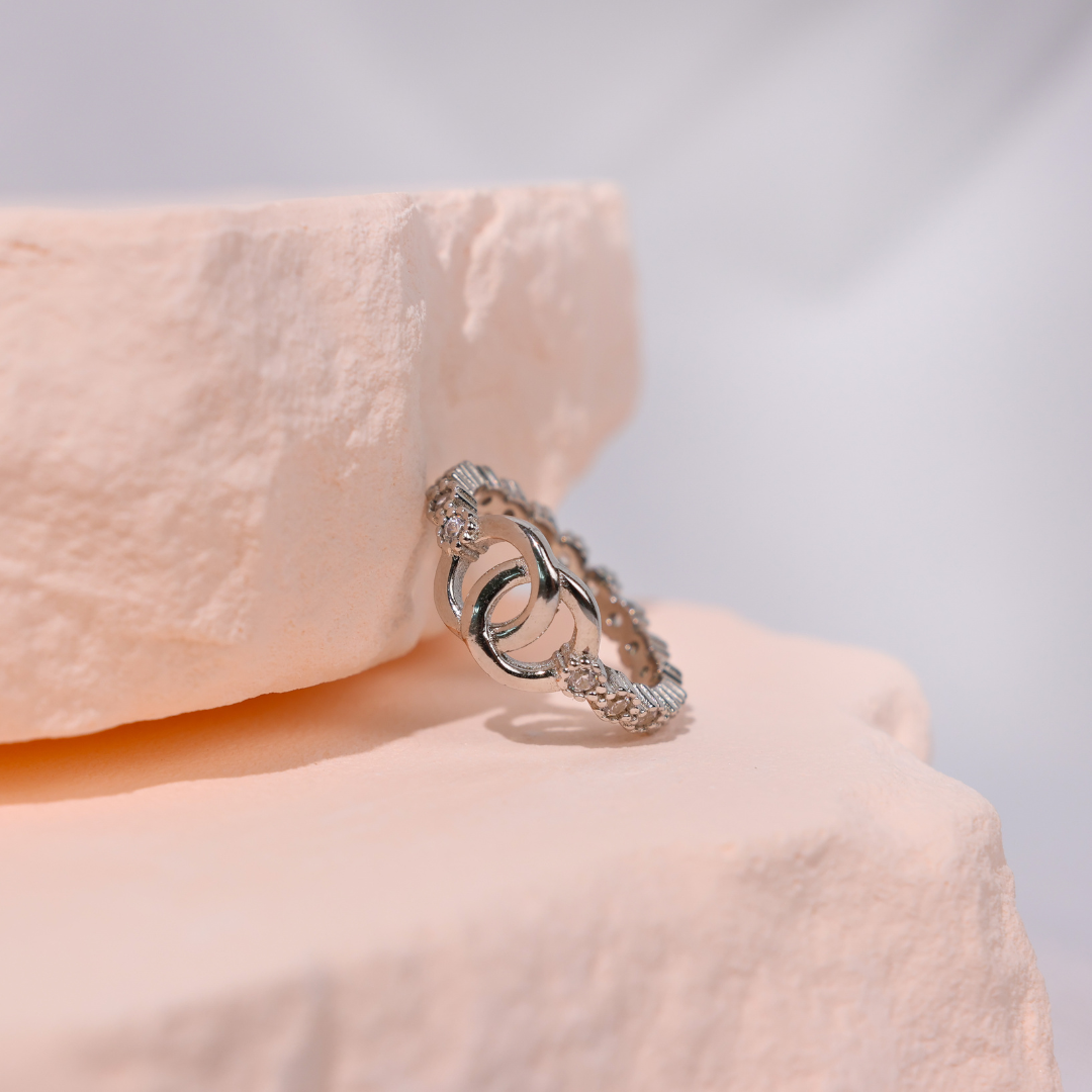 Przeplatany Pierścionek