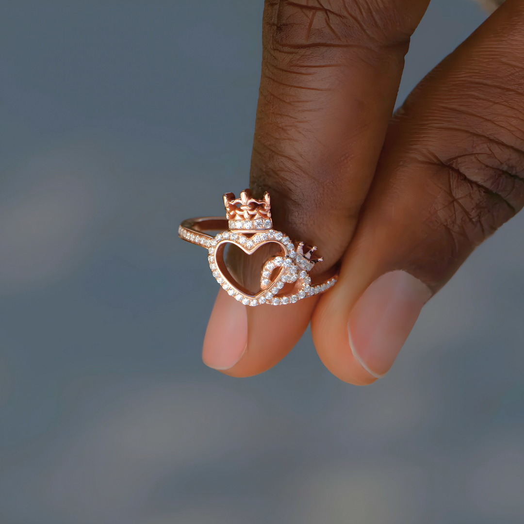 Pierścionek Dwie Serce