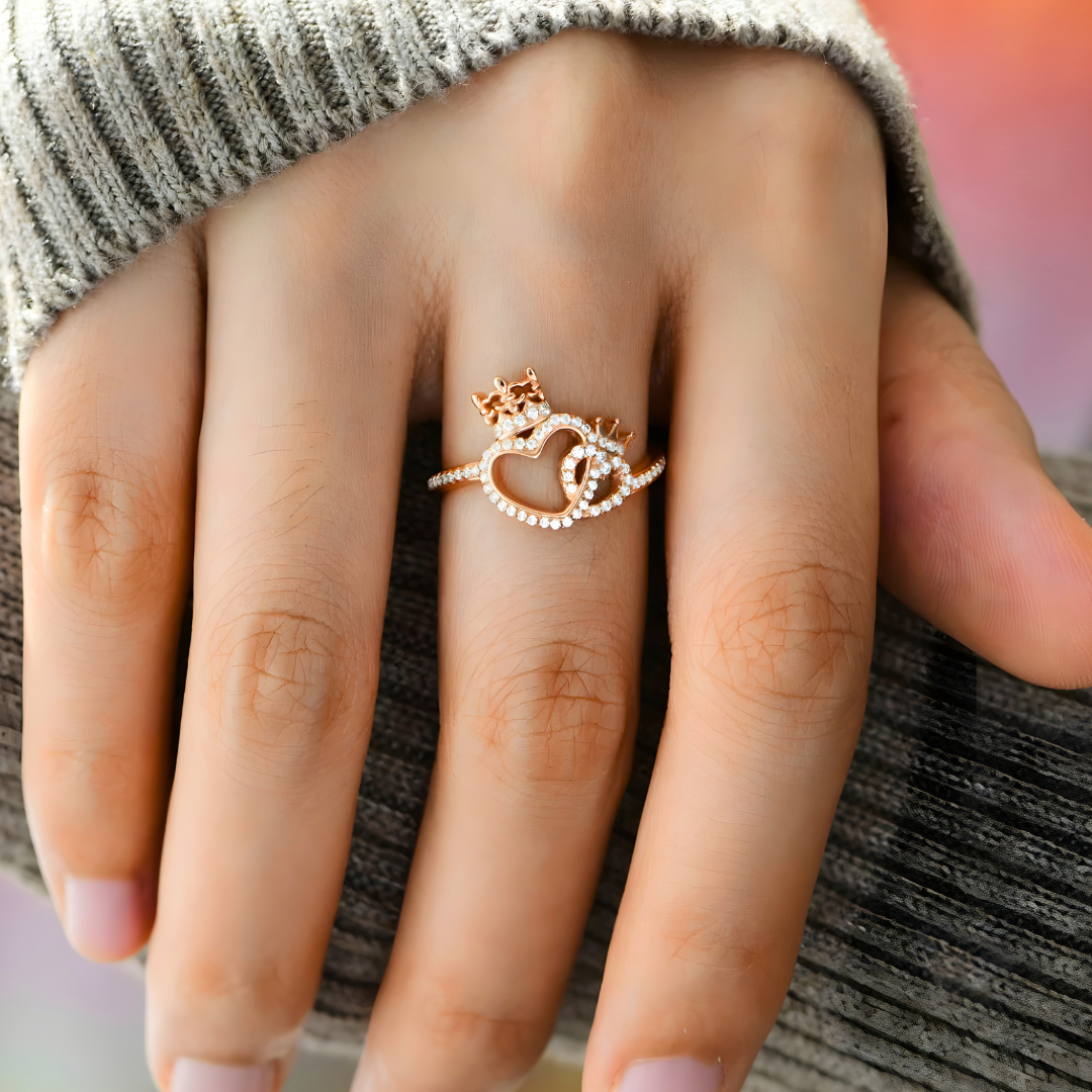 Pierścionek Dwie Serce