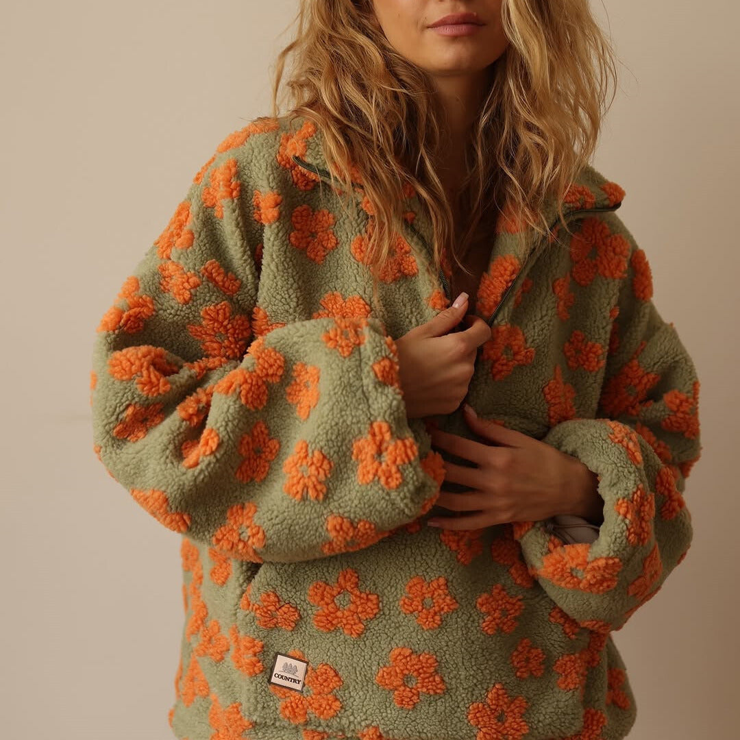 Daisy | Fleece Ciepła Kwiatowa