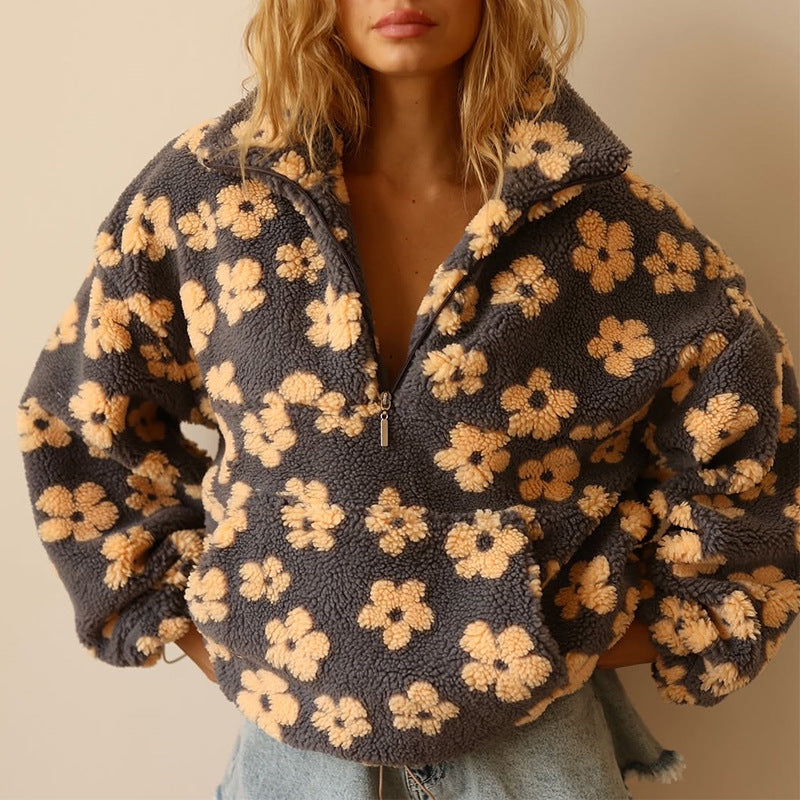 Daisy | Fleece Ciepła Kwiatowa