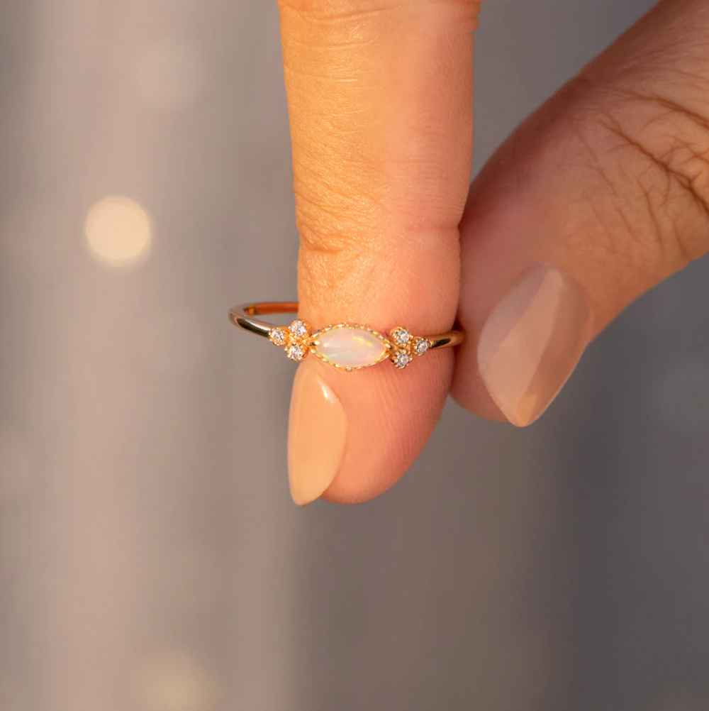 Opalowy Pierścionek Miłości - Dla Matki i Córki