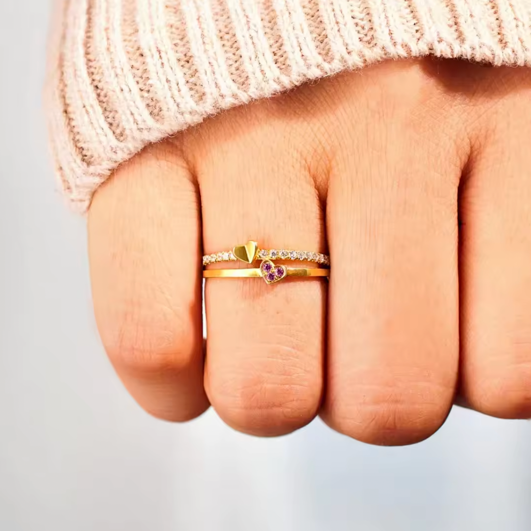 Serce Miłości - Pierścień dla Matki i Córki